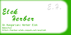 elek herber business card